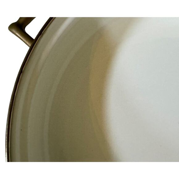 Cornucopia Enamel Cooking Dutch 10” Oven Pot Lid Fruit Design Brass Trim Cottage - Picture 6 of 8
